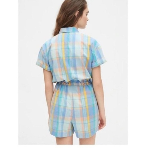 GAP Plaid Cotton Romper – Size 4 - Picture 2 of 7